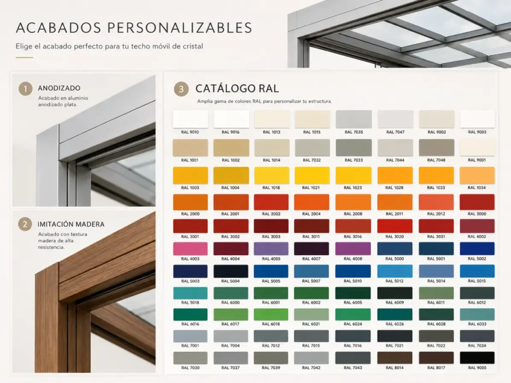 Acabados personalizados techos móviles