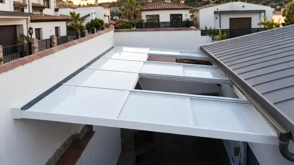 Techo móvil de panel sándwich